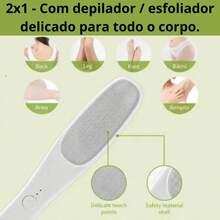 Callus Crack Remover Electric Foot File With Epilator And Exfoliator 2 In 1 - Khaki - View 3