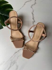 sandalias de tacon  Bohemio    Brillante - Oro rosa - Ver 5