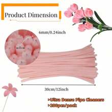 200 Stücke Pink Bastelpfeifenreiniger, Pfeifenreiniger Basteln Hellpuder Rosa Pink Jade Dunkel Puder Pfeifenreiniger für Basteln biegsames Chenillegestänge Pfeifenreiniger, Chenillegestänge, Pfeifenreiniger Basteln, Chenillegestänge Pfeifenreiniger, Flauschige Stäbe Bastelbedarf, farbige Pfeifenreiniger, für DIY Kunst- und Bastelarbeiten sowie Dekorationen