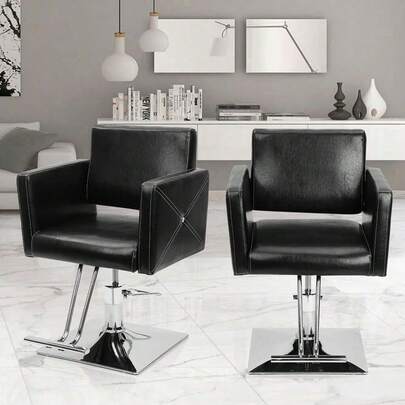 Salon Barber Chair Height Adjustable 360° Swivel Hairdressing Chair Hair Salon