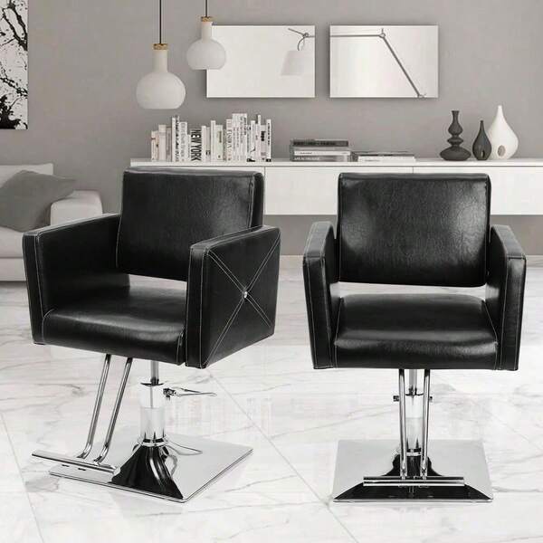Salon Barber Chair Height Adjustable 360° Swivel Hairdressing Chair Hair Salon