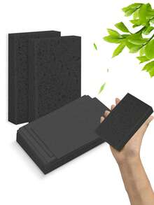 1-12 块黑色海绵、厨房不粘油洗碗刷、耐用聚氨酯洗碗海绵块，用于厨房清洁、洗碗布、锅擦魔术湿巾、厨房、浴室、家居、家居用品、家庭清洁、母亲节、厨房清洁、碗刷、锅刷、魔术擦拭、家用高、母亲节、母亲节礼物、婚礼季、毕业季、送给家人和朋友的礼物