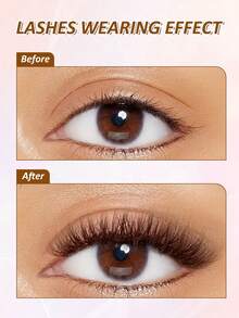Rikuaild 128pcs Brown Fluffy False Eyelashes, D Curl Lifting, DIY Eyelashes, Faux Mink Lashes, Segmented Extension Lashes, Natural Fluffy Makeup Tool - D - View 6