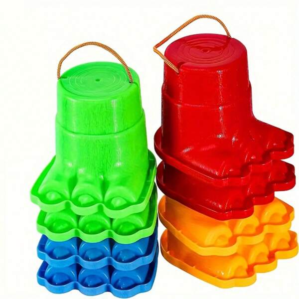 Bunter rutschfester Balance Wippe Set, für Teenager zum Gleichgewichtstraining - Outdoor Spaß, Koordination und Krafttraining - ideal für Weihnachten, Halloween und Erntedankfest - langanhaltend Kunststoff, ohne Strom