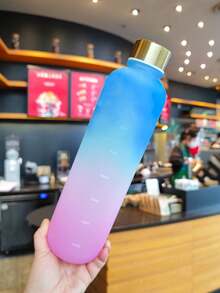 1 pieza Botella de agua deportiva, de gran capacidad, boca ancha, portátil, a prueba de fugas, jarra de agua fría