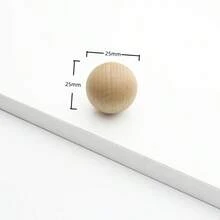 圆形木质橱柜把手实心球形抽屉拉手单孔简约把手适用于衣柜和厨房橱柜