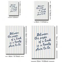 1 pezzo cartellone d'arte murale con citazione per il club del libro, stampa su tela, senza cornice, stile minimalista, decorazione d'arredo per la stanza di studio, l'ufficio, l'estetica, l'amante dei libri, la camera da letto, il soggiorno, la casa moderna