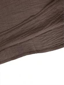 Solid Color Elegant Round Neck Long Sleeve Long Casual Slim Fit Women Dress, Daily Wear