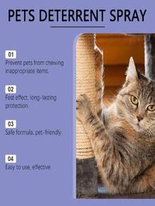 Pet Anti-Scratch Spray, Repellent For Cats To Stop Licking Bitter Taste, Helps Prevent Pet From Chewing On Furniture, Sofa, Effectively Corrects Bad Behaviors And Helps Pets Avoid Licking Wounds And Biting Furniture - Multicolor - View 8