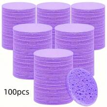 10/50 Pack Compressed Facial Sponges – Natural Exfoliating & Cleansing Sponge Pads, Gentle Skin Care For Face & Body, Travel-Friendly