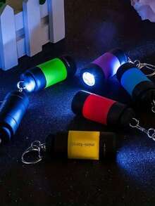 3pcs Mini Keychain LED Flashlight Portable Light Rechargeable Multifunction Outdoor Torch With Bag Clip For Hiking Camping Fishing Running Emergency Lighting, Camping Accessories