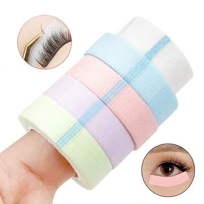 6 piezas/3 piezas/1 pieza Cinta profesional para extensión de pestañas, hecha de tela no tejida, cinta autoadhesiva multifuncional, adecuada para extensión de pestañas de mujeres