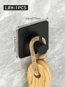 1/2/4 Pcs Square Adhesive Hooks, Wall Mounted Towel Hooks Without Drilling, Hanging Hooks Racks, Shower Clothes Hanger, Home And Apartment Essential, Bathroom & Kitchen Organization And Storage
