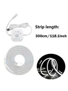Motion Sensor Neon Lights With Warm/White Neon Flex Strip | USB Powered LED Lights 1-5M Length For Indoor/Outdoor Lighting For Garden, Stairs, Corridors, Bedroom Decor - Multicolor - View 13