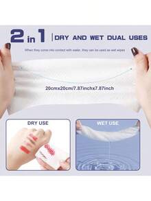 Disposable Face Towel, 100 Count Face Towels For Washing Soft Cotton Dry Wipes Facial Cloths Towelettes For Washing And Drying, Facial Tissue For Cleansing, Skincare And Makeup Remover - 1 - View 3