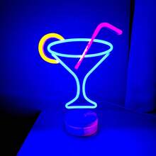 1 件彩虹霓虹灯房间装饰灯，电池或 USB 供电，适用于卧室、宿舍、庭院、露营、酒吧、餐厅、派对、家居、户外装饰