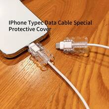 5 pezzi/10 pezzi Protettore trasparente per cavo dati anti-rottura e anti-apertura