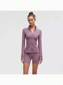 Define Jacket Nulu Women's Lightweight, Full Zip Running Track Jacket-For Yoga Gym Running-Sweat-Wicking-Yoga-All Seasons Sport-Spring/Summer-Autumn/Winter-Back To School - 薰衣草力士 - 查看 2