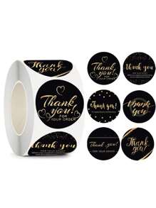 1 Pack Of 500 "Thank You" Stickers And 50 Gratitude Cards - Children's Motivational Reward Stickers, Back To School Gift Packaging Decor Labels, Teacher Appreciation And Friendship Gifts (Cute Design, Vinyl)