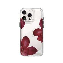 Orchid Mobile Phone Case, Decorated With Burgundy Flower And Petals Design, Suitable For IPhone 16, 15, 14, 13, 12 And 11 Pro Models, Made Of TPU Material, And Provides Shockproof Protection Perfect For Family, Friends, Children, Birthdays, Spring, Holidays, Boyfriends, Girlfriends, And Valentine's Day Gifts - Clear - View 5