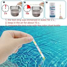 Swimming Pool And Spa Test Strips, 7-In-1 Water Quality Test Strips, 50/100 Water Chemistry Tests, Accurately Test Bromine, Total Alkalinity, PH, Free Chlorine, Total Hardness, Triazole And Total Chlorine, Suitable For Household Drinking Water, Hot Tubs, Swimming Pools, Spas And Well Water, Easy-To-Use Water Quality Test Strips, Suitable For Garden Swimming Pool Cleaning - Multicolor - View 3