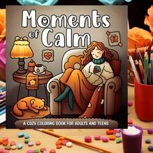 كتاب تلوين فاخر مكون من 22 صفحة بعنوان "لحظات من الهدوء والحياة الدافئة"، تصاميم سهلة ومريحة مستوحاة من الهيجي تتميز بنساء في مشاهد هادئة، ورق سميك، استمتع بلحظة من السكينة وسط الحياة المزدحمة، كل صفحة مصممة لمساعدتك على التباطؤ والاسترخاء والاستمتاع بالهدوء. هدايا عيد الأم، عيد الهالوين، عيد الميلاد