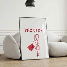 1 件鼓舞人心的意大利语文字墙面艺术好心情印刷品引言海报简约帆布画现代墙面艺术客厅可选画框 - 彩色 - 查看 12