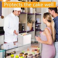 10pcs Cake Boxes, High Cake Boxes With Window, White Bakery Boxes, Large Baking Boxes, Square Cardboard Cake Boxes For Multi-Tier Cakes, Pies, Pastries, Cake Decorating Supplies