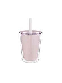 Customized Double Layer Plastic Cup, Large Capacity Water Cup, Cracked Ice Cup With Straw, Portable - Multicolor - View 11
