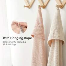 1PC Muslin Hooded Baby Towels Ultra-Soft Absorbent Baby Bath Towels With Hood For Newborn And Infant 30x30inch