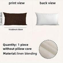 2 件矩形腰枕套，波西米亚风格家居沙发床边靠垫，印花清晰，柔软舒适，12 英寸 X 20 英寸，不含枕芯，卧室靠背，软垫，靠垫，装饰沙发垫，靠垫套，家居装饰，沙发套，甜蜜的梦，户外垫 - 咖色 - 查看 4