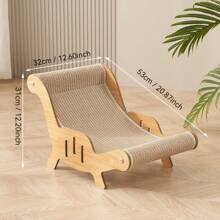 1pc Sisal Cat Scratching Post Bed With Cat Toys - Modern Durable Cat Furniture Accessory, Multi-Layer Kitten Resting Nest, No Shedding Pet Essential (2-In-1 Design)