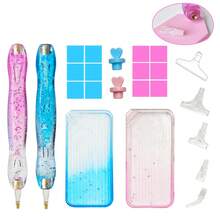 DIY Diamant Malerei Bohrstift Set, Farbverlauf Zweifarbiges Trichter Bohrschale, Acryl Dickgewinde Stift Set, Handgefertigte Diamant Stickerei Mosaik Dekoration Werkzeug Zubehör - Verschiedenfarbig - Übersicht 18