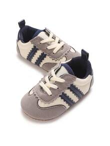 Toddler Boys Casual Cartoon Soft Sole Non-Slip Shoes, 0-1 Years Old Infant Sports Shoes, Outdoor Crawling Shoes For All Seasons - Grey - View 5