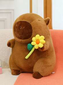 毛绒水豚玩偶，逼真卡通毛绒水豚玩偶，柔软毛绒玩偶，儿童完美礼物，生日派对、圣诞节、新年、情人节、家居装饰