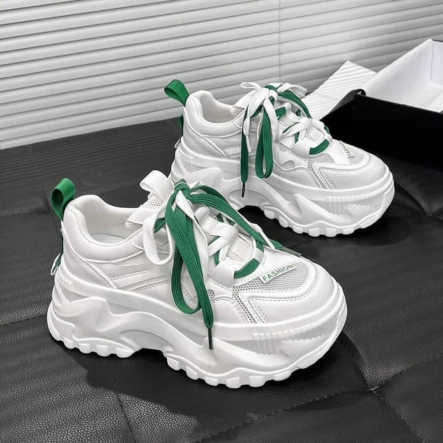 Women Chunky Shoes - màu xanh lá - Xem 1