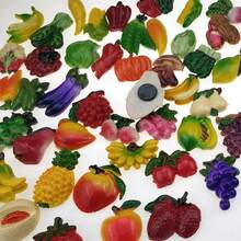 12 Piezas Aleatorias de Imanes Creativos 3D de Resina de Frutas y Verduras para Refrigerador, Decoración Divertida y Linda, Accesorios de Imán para Refrigerador, Oficina, Escuela, Imán para Pizarra Blanca (12 Estilos Aleatorios (Verduras y Frutas)) - Verduras al azar de 12 estilos - Ver 10