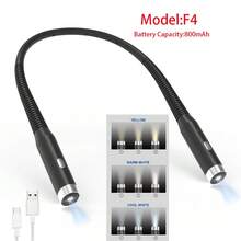 1pc LED Neck Hanging Reading Light, USB Rechargeable, 3 Color Options, 6-Level Brightness Adjustment, Portable Fill Light, Flexible Gooseneck, Eye-Caring, Suitable For Bedroom, Outdoor Camping And More