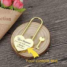 Custom Engraved Heart Key, Personalized Love Padlock, Engagement Lock, Metal Heart Lock With Key, Wedding Commemoration, Valentine's Day