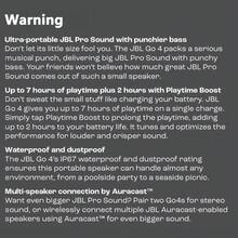 JBL Go 4 - Caixa de som Bluetooth ultraportátil, à prova d'água e resistente à poeira, som profissional potente com graves impactantes, bateria integrada com duração de 7 horas, fabricada em parte com materiais...