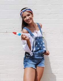 4th Of July Womens Headband Independence Day Hair Accessories Patriotic Wide Headbands Women Red And Blue Hairband American USA Party Decor (Pack Of 4)