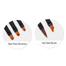 Nail Art Brushes, 5 Pcs Nail Design Tools Kit Nail Liner Brush Blue Gradient Pink - 藍色 - 查看 5