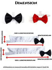 1pcPet Bowtie Necktie Bowknot Wedding Neck Bib False Collar