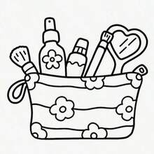 1pc [Glow Cosmetics ]Coco Coloring Book For Adults And Kids, Bold And Easy,Cosmetics, Skincare Products, Beauty Products, Jewelry, Makeup Bag Patterns, Simple And Big Designs For Relaxat Colouring Books Christmas,Halloween Gift, Birthday Present, Children's Day,Student Supplies, Back To School Supplies, School Supplies - Sketchbook - View 6