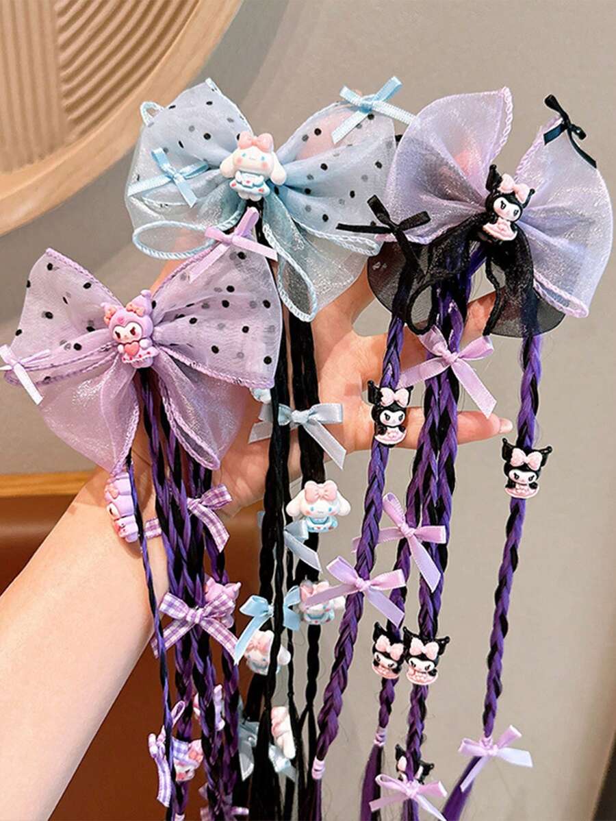 Sanrio Sanrio 14pcs Cartoon Hairpins BB Clips Side Bangs Clips Short Hair Bathroom Hairpins, Role-Playing Stage Performance Cartoon Hair Accessories, Home Bathroom Decoration Summer Female Student Hair Accessories Set, Ponytail Holders, Hair Elastics, Hair Rubber Bands