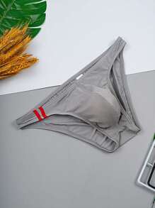 6pcs Men's Underwear, Men's Briefs, Simple Solid Color Random Fashion Men's Basic Triangle Briefs, Quick Dry, Soft, Skin-Friendly