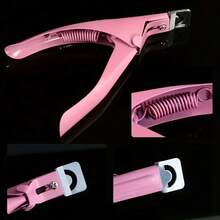 全新超锋利快速塑形假指甲工具 - 不锈钢U型一体式U型刀，用于修剪人造指甲。美容师/沙龙必备的美甲工具。不锈钢专业美甲U型指甲刀，适合美容师初学者和DIY美甲爱好者打造独特的指甲造型。全新不锈钢法式指甲钳美甲工具，适用于DIY指甲板切割、凝胶指甲塑形和日常指甲护理。,美甲用品,美甲工具,美甲工具,返校季,指甲,按压式指甲工具,美甲修脚工具