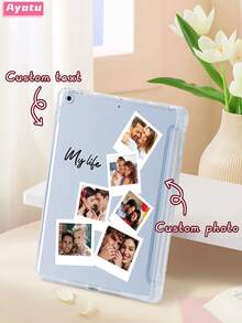 Ayotu Image&Text Customization IPad Protective Case Compatible With IPad 10th Generation,IPad Mini4/5/6/7, IPad Pro 11-In(M4)-2024, IPad 10.2-Inch, Cover Compatible With Samsung Galaxy Tab S6 Lite 10.4 Inch, Personalized Clear Protective Cover With Pen Slot, DIY Photo Custom Gift For Self, Friends, Work, Birthday, New Year, Anniversary, Valentine's Day - Multicolor - View 6
