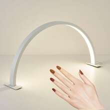 1PC USB LED Nail Lamp For Desk, Black&White Half Moon Lamp With Cool White,USB Plug- In Model,Desk Lamp For Nail Tech, Lash Extensions, Facial Spa, Manicure - Multicolor - View 9