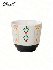 shoxil 1 件陶瓷咖啡杯，中东沙特咖啡杯，150 毫升，卡布奇诺蜡烛杯，节日礼物，适合下午茶、家庭聚会、餐厅、咖啡馆、露营 - 咖啡杯 - 查看 11